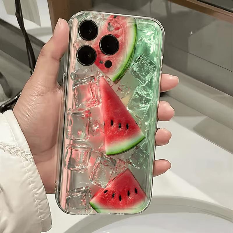 Creative Summer Ice Watermelon Pattern Phone Case For Samsung Galaxy A35 A55 A56 S20 S21 S22 S23 S24 S25 S26 Plus FE Ultra Cover