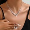 Jewelry Set Wedding Accessories Necklace Earrings Bracelet Three-Piece Evening Dress Wedding Batch