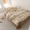 Зимнее коралловое бархатное постельное белье из молочного бархата из четырех предметов плюс бархатное одеяло, пододеяльник, фланелевая кровать, комплект простыней из трех предметов