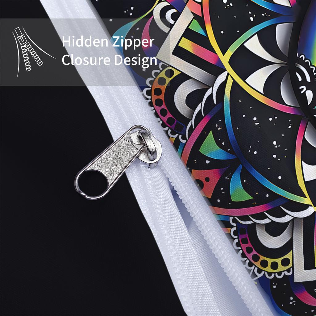 Комплект пододеяльника из трех частей с принтом в виде черепов и цветов (1 пододеяльник+2 наволочки, без наполнителя) Комплект постельного белья на тему Хэллоуина