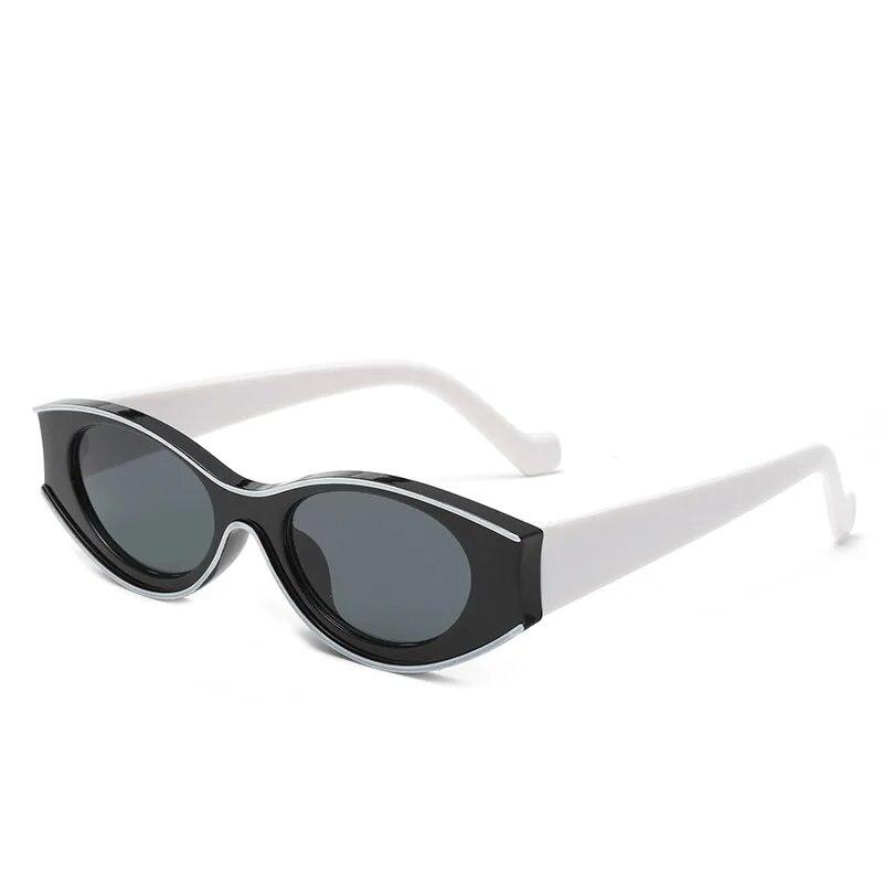 New Vintage Cat Eye Sunglasses Small Frame Retro Sunglasses Color Contrast Protection Eyewear Fashion Trendy Streetwear Eyewear