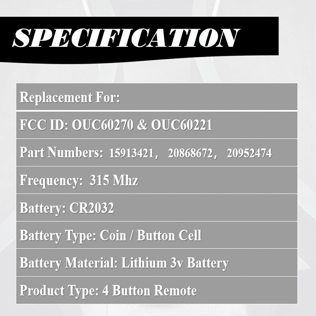 MechanMagic Key Fob Replacement Fits for Chevy Silverado Avalanche Equinox Express Traverse GMC Yukon Sierra 1500 2500 3500 HD Acadia Savana Buick