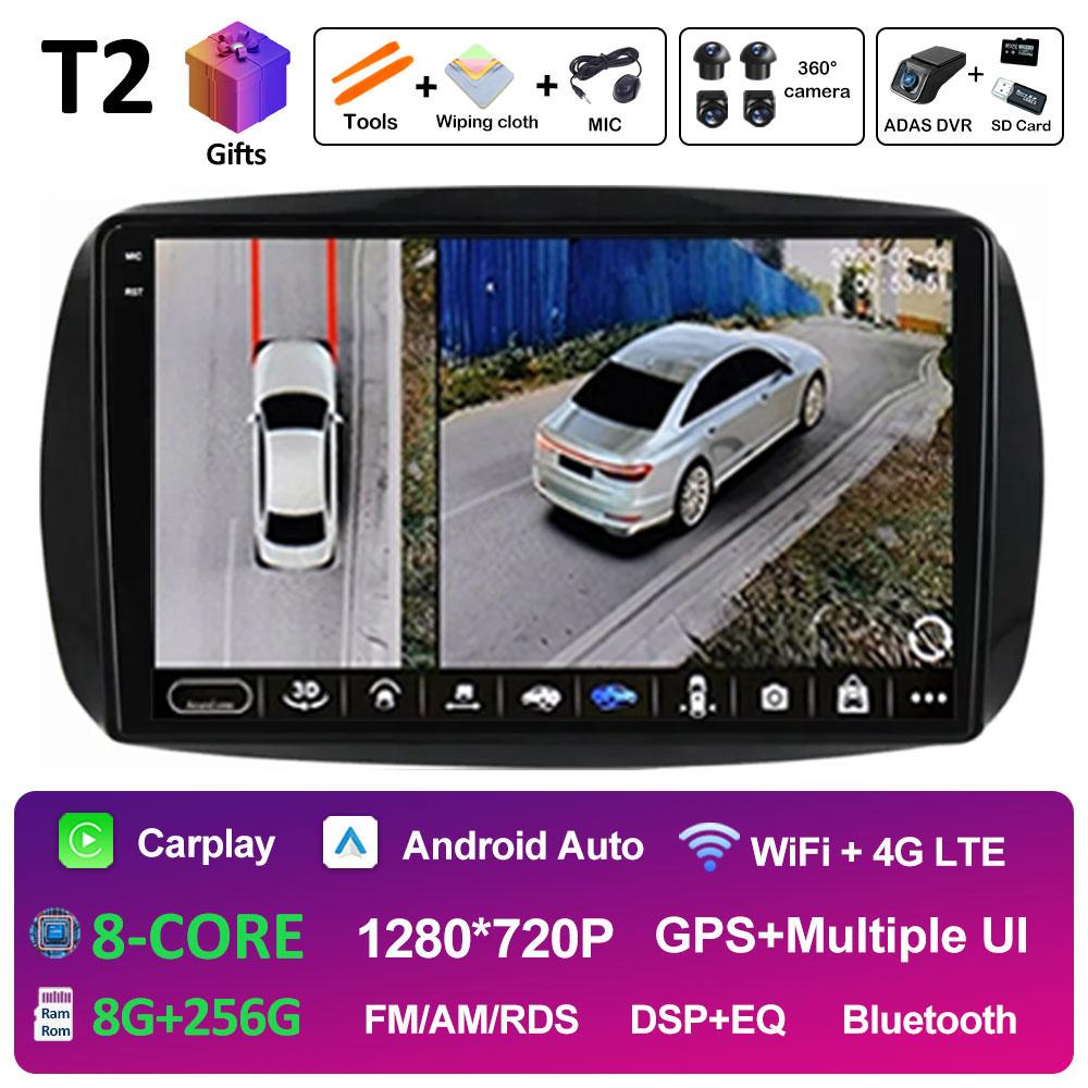 Автомобильное видео для Mercedes Benz Smart 453 Fortwo 2014 2015 2016 2017 - 2020 Радиоплеер Беспроводная навигация Carplay GPS Аксессуары