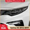 Для KIA Optima K5 2016-2019 2018 Защитная пленка для фар автомобиля из черного ТПУ, пленка для изменения цвета передних фар, аксессуары
