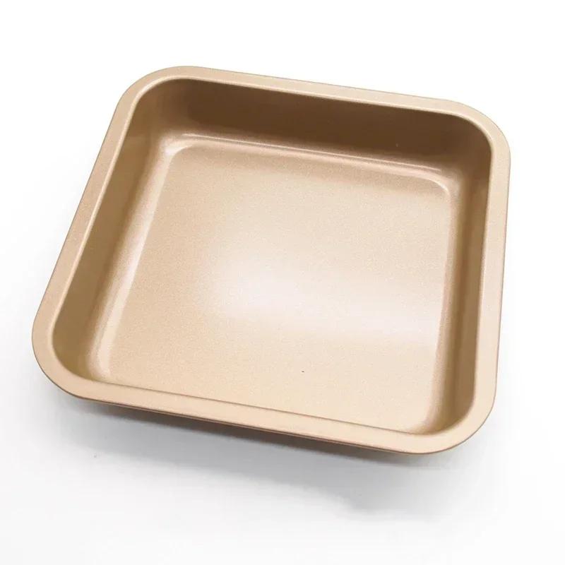9 Inch Square Baking Tray Non-Stick Carbon Steel Toast Plate Cake Bread Baguette Oven Bakeware Pie Pizza Cake Mold Baking Pan