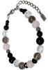 Phiten Limited Edition Titanium Natural Stone Power Stone Bracelet with Onyx and Rose Quartz, 8mm, Approximately 18-23cm Long, Healthy Bracelet