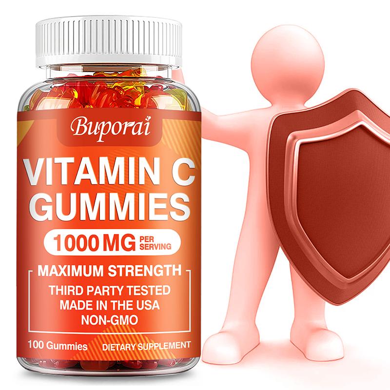 Vitamin C gummies are all-natural, boost immunity, and replenish collagen; suitable for both men and women.