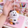 Плюшевая игрушка-медведь с самоиронией из коротковорсового материала для декора рюкзака