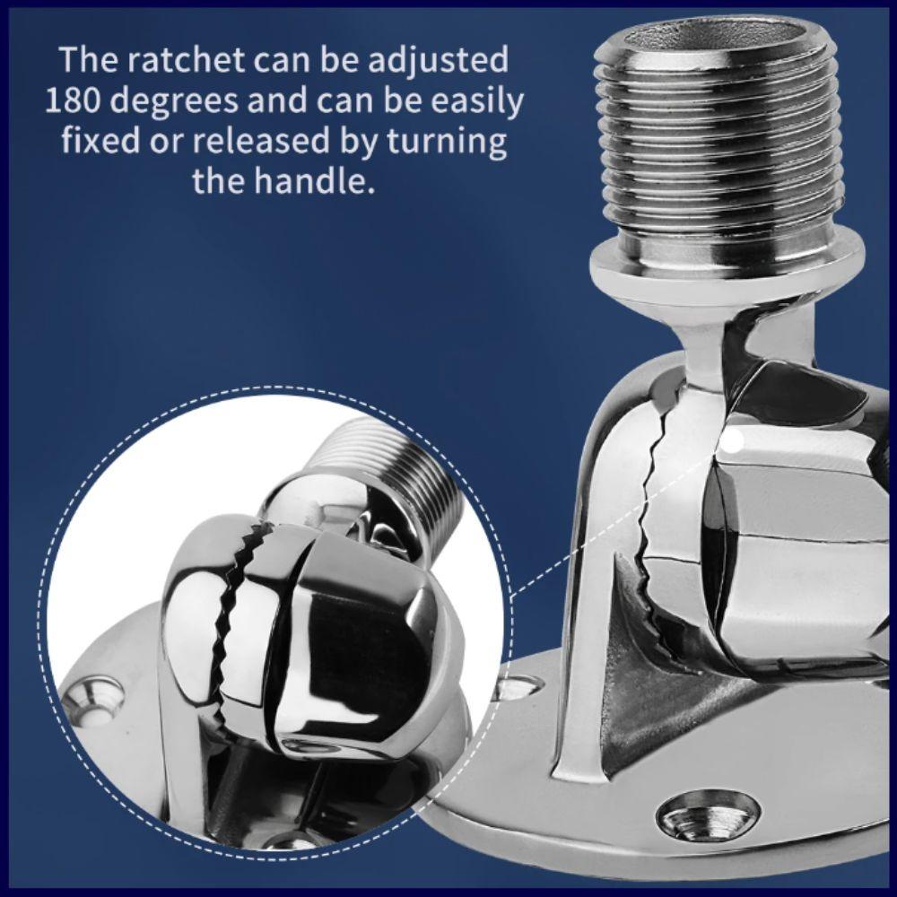 25mm Diameter Marine Antenna Mount 316 Stainless Steel Adjustable Antenna Mount Boat Hardware