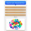 50 colorful balls + 4 chopstick pairs