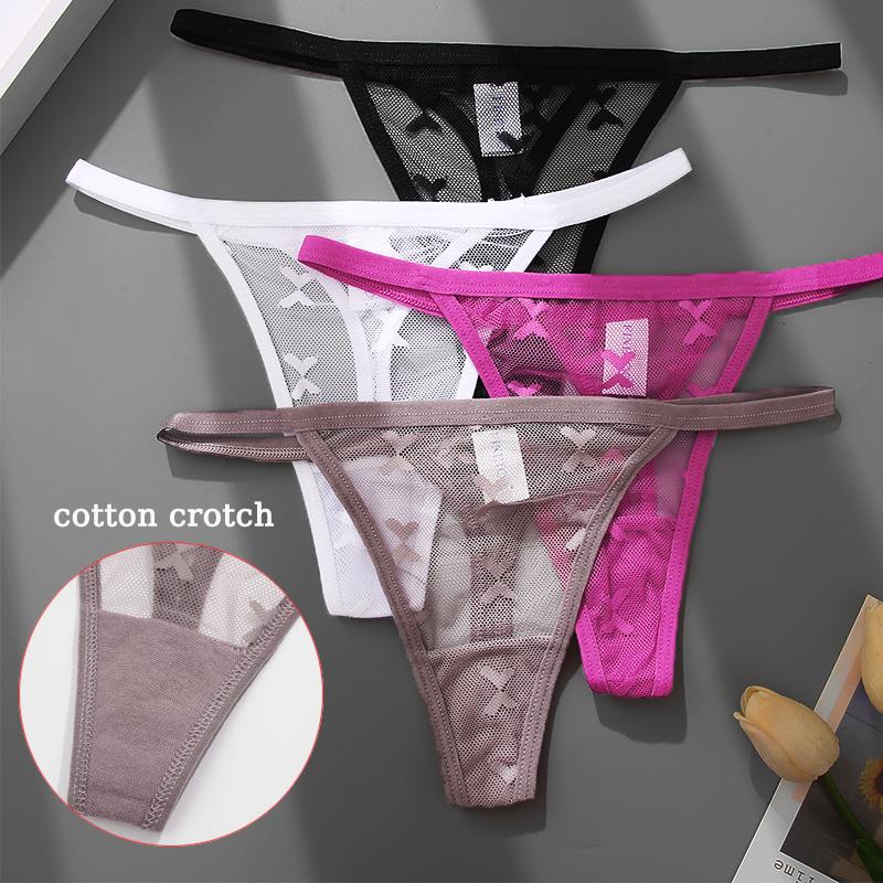 FINETOO Lace Panties for Women Sexy Underwear Comfortable G-string Intimates Lingerie Briefs Comfortable