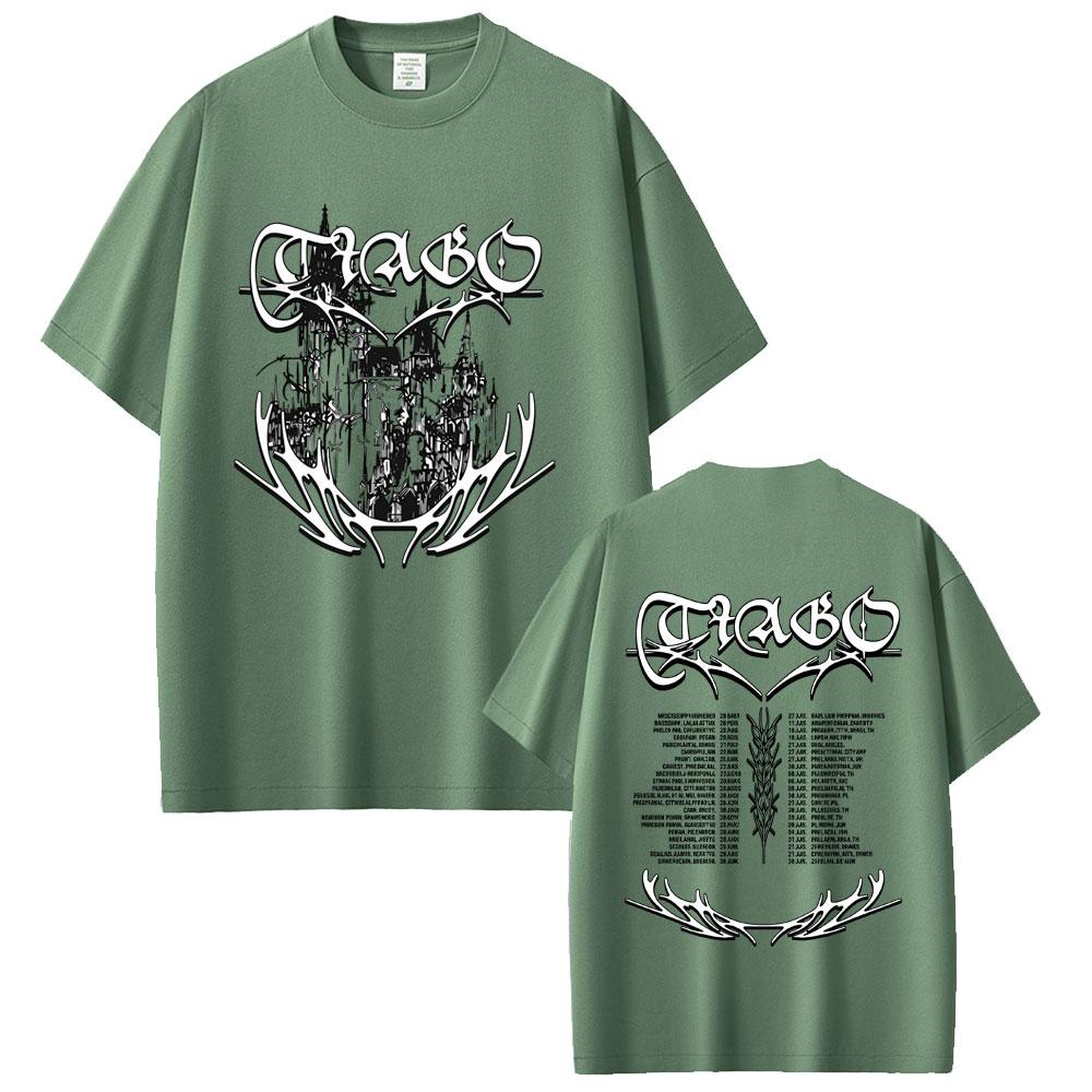 Rapper Tiago PZK Merch 2026 T Shirts Unisex Women Hip Hop Metal Rock Oversized Short Sleeve T-shirt Unisex's Fashion Casual T-shirts