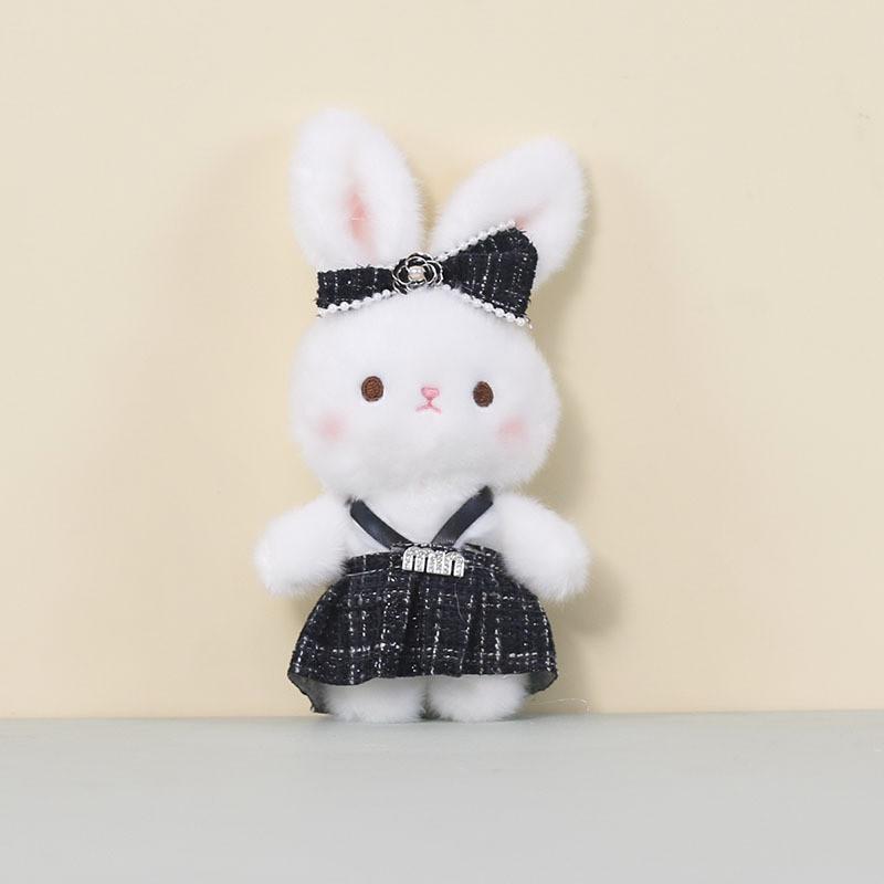 Cartoon Bunny Keychain Plush Doll With Pp Cotton Filling For Bag Accessories
