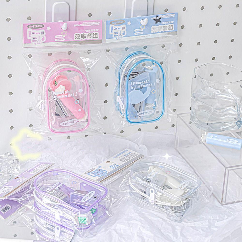 INS Scrapbook Tools Set Portable Punch Machine Kit Korean Mini Punch Stapler Kit Student