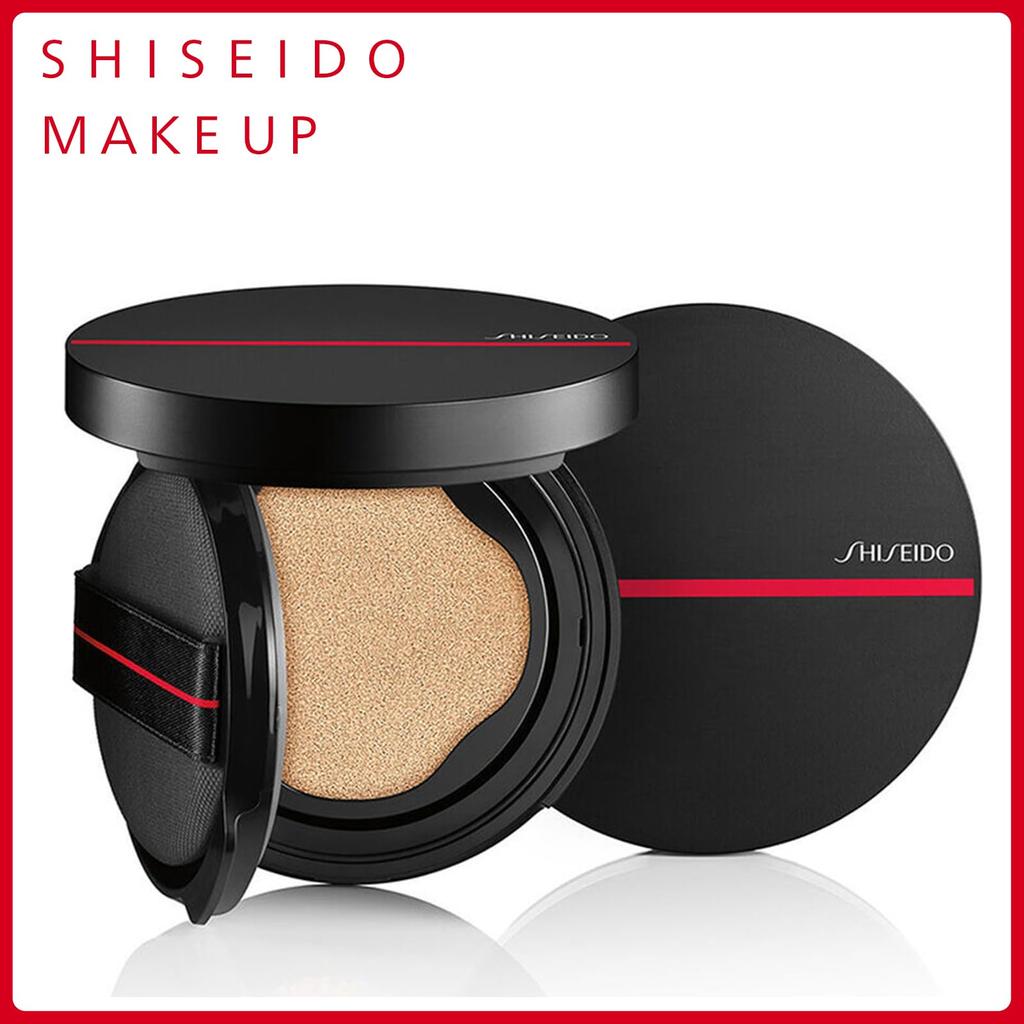 SHISEIDO Makeup Synchro Skin Cushion Compact 350 Maple 13g SPF35 Foundation Liquid Unscented Unalign Color Cover Transparent Makeup Longevity Shiseido