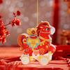 Портативный DIY фонарик на Китайский Новый год Светящийся Мультяшный Милый Фонарик Года Лошади 2026 ПВХ Традиционный Ручной Фонарик Лошадь Вечеринка
