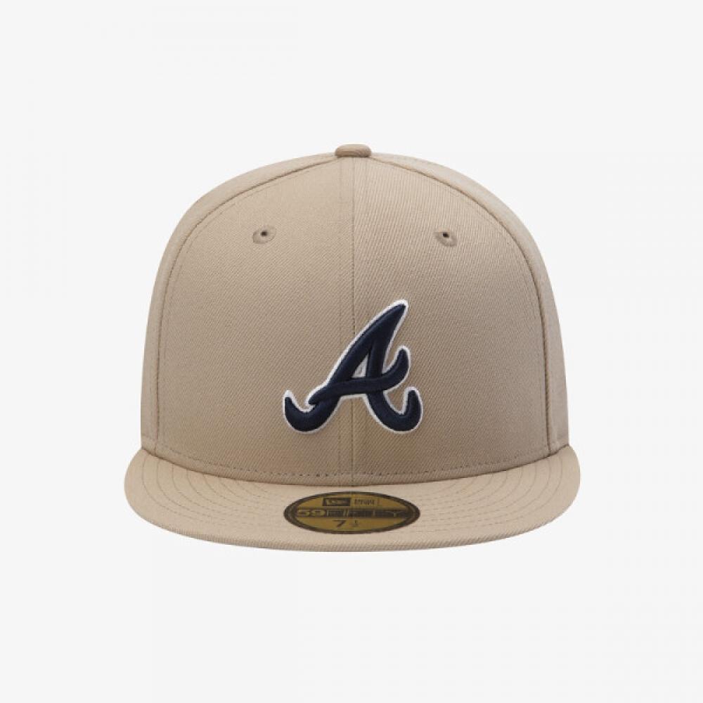 Кепка New Era Fitted Atlanta Braves Outline Верблюжий