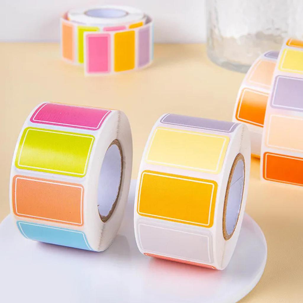 500Pcs Self Adhesive Name Stickers Writable Label Stickers Food Labels Waterproof Labels for Condiment Jars Clothes
