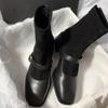 Замшевые женские ботильоны на толстом каблуке, модная кожаная обувь для женщин, тренд 2025 года, готические ботинки челси, туфли-лодочки, новые зимние ботинки Muejr