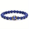 Couple's Bracelet Men's Blue 1 Piece Bracelet Tiger Eye Gemstone Women's Bead Bracelet  Jewelry Accessory