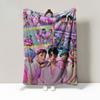Одеяло с K-pop принтом Sajaboys для дома, флисовое плюшевое одеяло Hunters из фланели