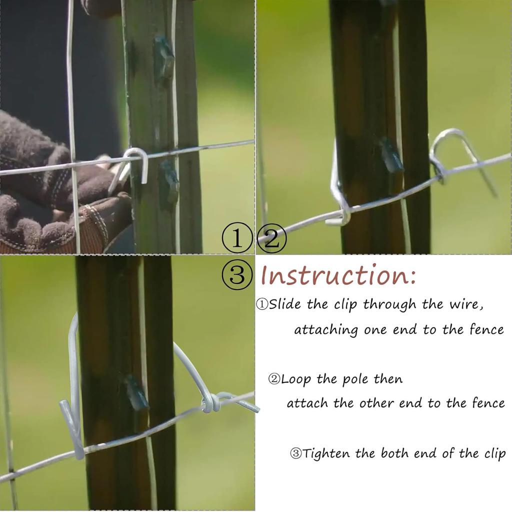 200 шт. оцинкованных зажимов для проволоки для забора, быстрая установка креплений для столбов, простое решение для надежного крепления столбов для ограждения