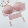 Women's Strapless Invisible Bra Replaceable Sheer Buckle Braletter Push Up Half Cup Tank Top Sexy Underwear