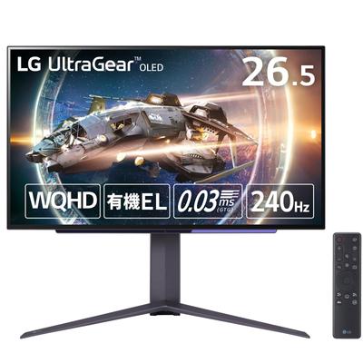 Игровой монитор LG UltraGear 27GR95QE-B 26,5 дюйма Органический EL WQHD(2560×1440)240 Гц Антибликовый Время отклика 0,03 мс (ГТГ) DCI-P3 98.5%