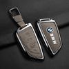 Leather Car Remote Key Case Cover Shell Fob For BMW X1 X3 X5 X6 X7 1 3 5 6 7 Series G20 G30 G11 F15 F16 G01 G02 F48 Keyless Bag mkdf86