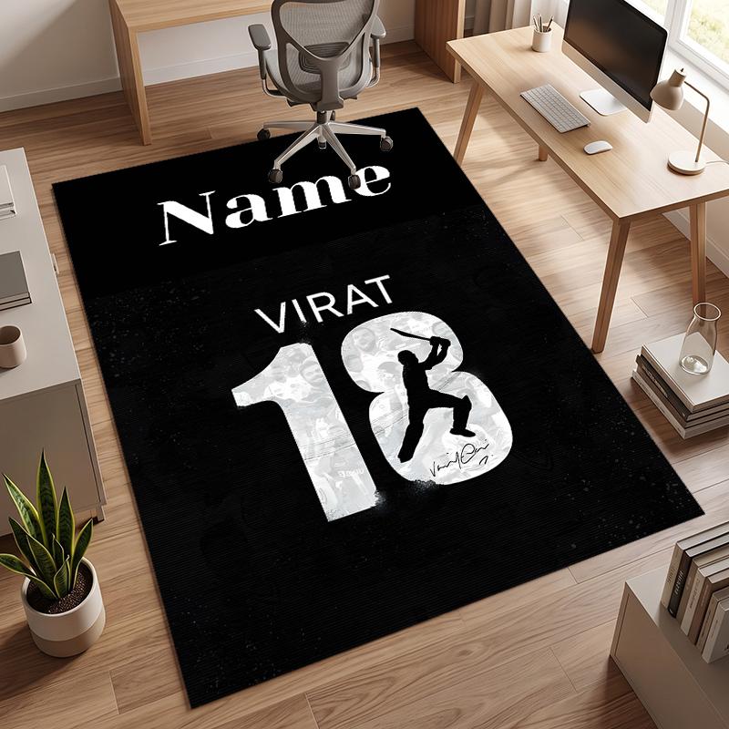 Virat Kohli (1) Personalized name Office Carpet Stylish Decor for Living Room Bedroom Kitchen