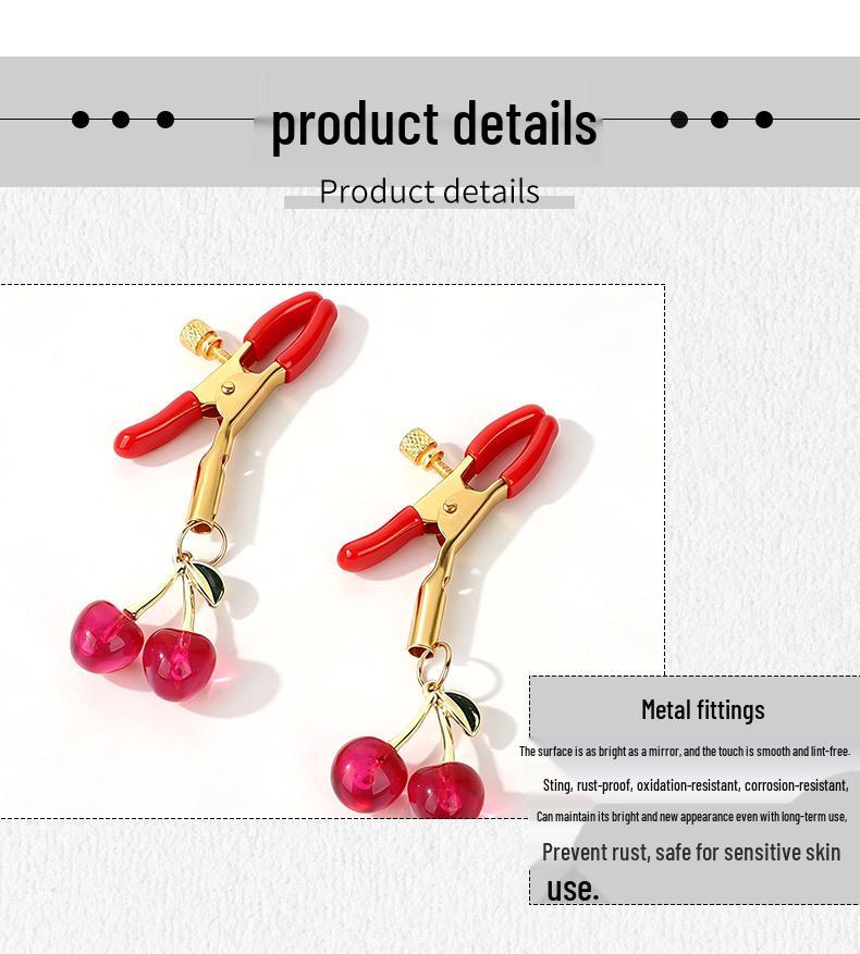 Invisible Cherry Nipple Clamps for Breast Teasing - Adult Alternative Toy
