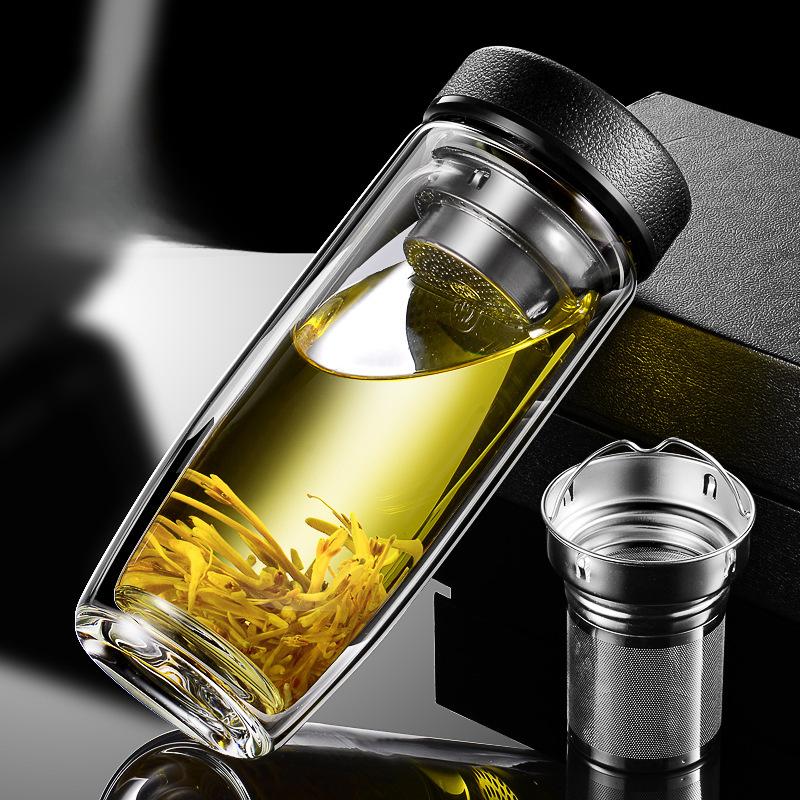 Двухслойная стеклянная чашка. Чашка для гусиного яйца. Чашка для чая. Устойчивая к ожогам и высоким температурам. Бытовая стеклянная чашка для чая. Чашка для воды с рекламной печатью.