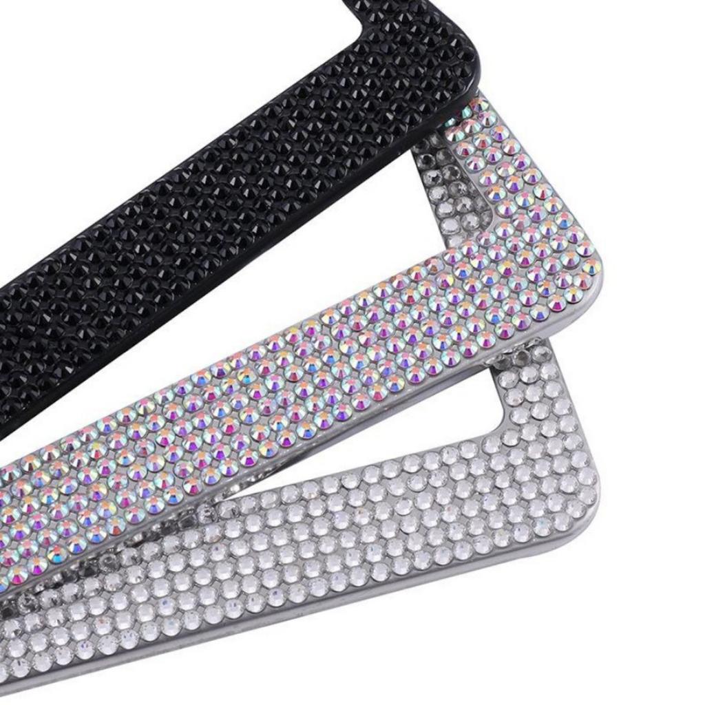 1шт рамка номерного знака автомобиля блестящая хрустальная рамка номерного знака американский номерной знак рамка номерного знака из нержавеющей стали автомобильные аксессуары