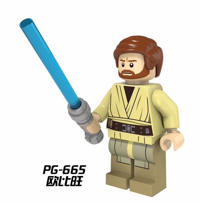 Star Wars Minifigures Yoda Darth Vader Luke Han Solo Mandalorian Set Building Blocks Toys Gifts Pg792