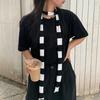 Women Scarf Striped Print Thin Long Scarf Harajuku Style Lightweight Breathable Cotton Scarf Girl Neck Wrap