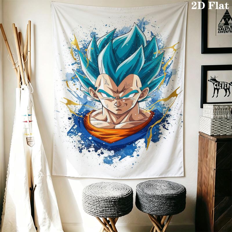 Vegito Wall Tapestry Aesthetic Wall Hanging Printed Fabric Blanket Decorative Tapestries For Bedroom Living Room Home Decor