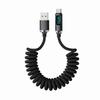 Кабель Crystal Shine 120 Вт для быстрой зарядки USB-C с цифровым дисплеем для Apple 15/16 и Huawei Honor.