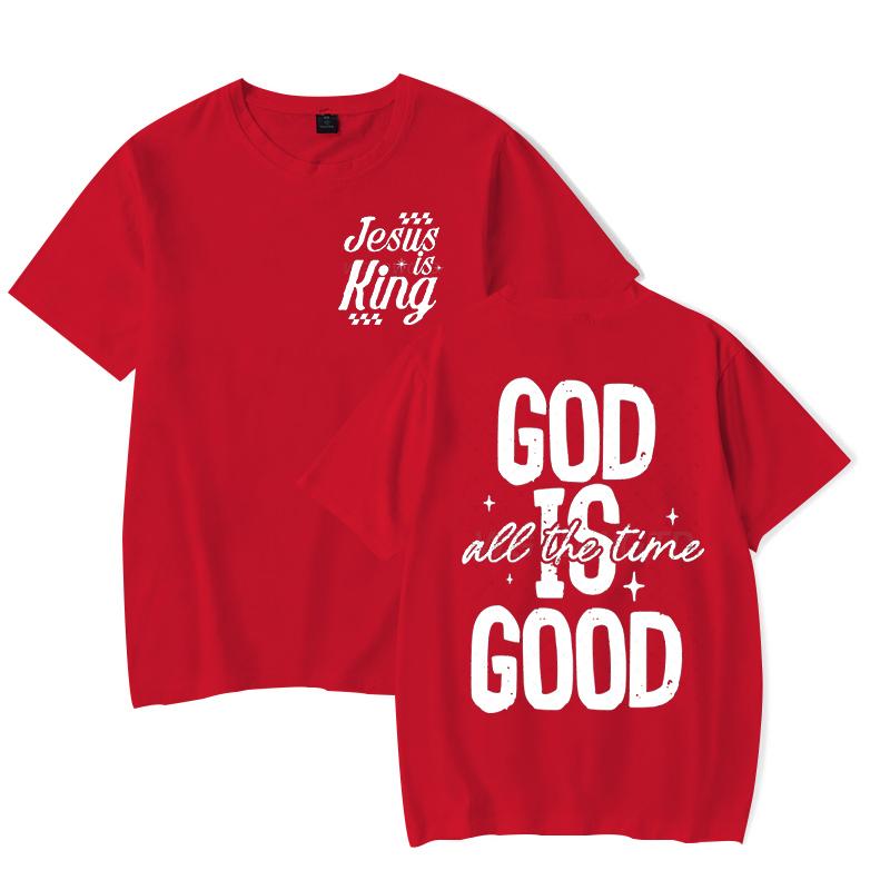 Jesus Religious Believe Shirts For Unisex Unisex God Is Good All The Time Classic Tops Gift For Herhim Faith Based Tshirt Tops