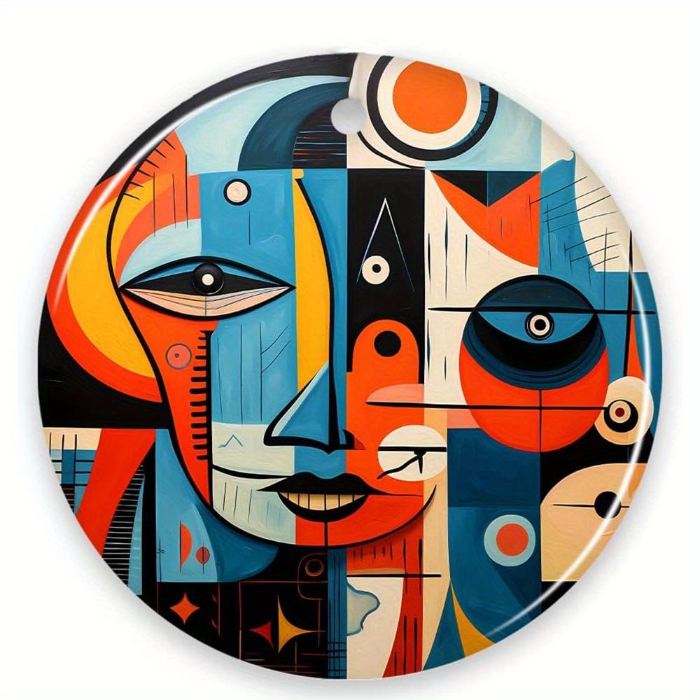 1 шт. 2D Плоская Деревянная Орнаментная Картина Маслом Девы Марии и Младенца Иисуса Нежных Объятий - 20 см