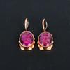 Рубиновые лабораторные драгоценные камни, медные украшения ручной работы, красивые серьги для нее