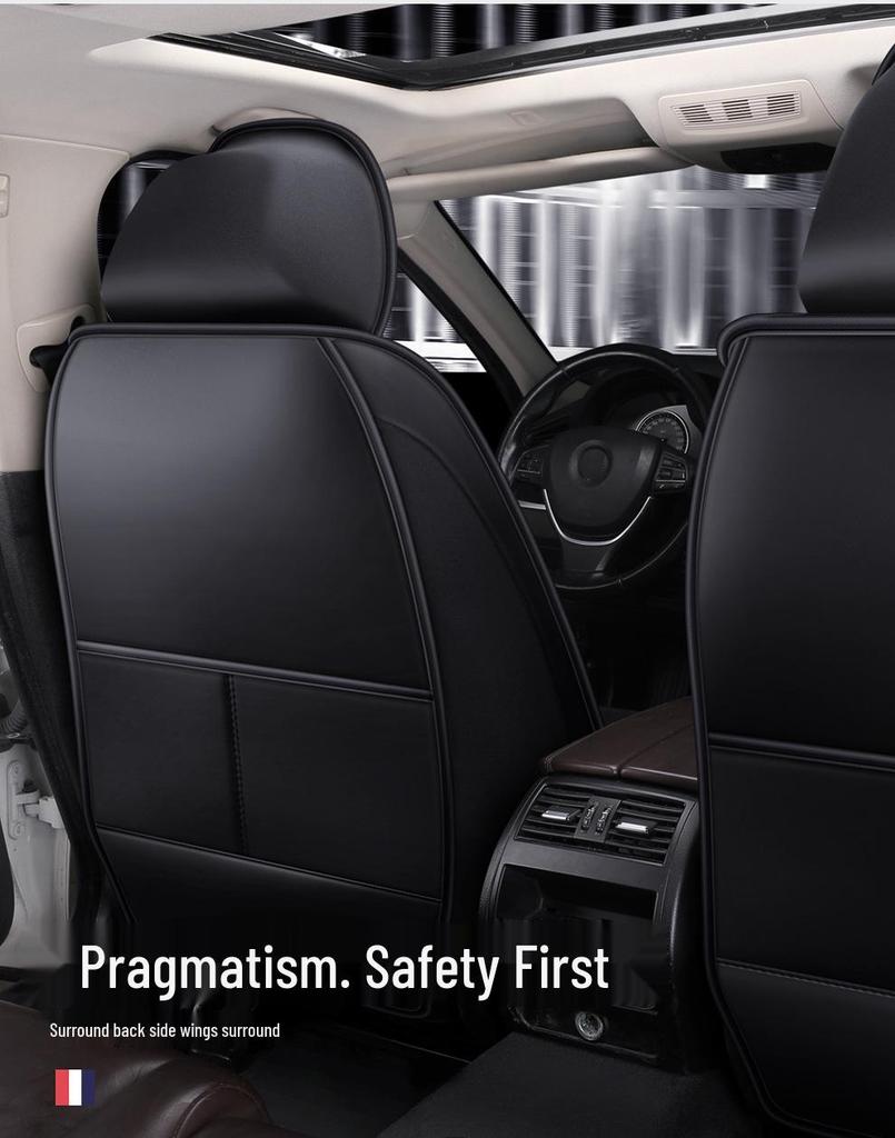 Всесезонный универсальный чехол для автомобильного сиденья из кожи наппа - Дышащий перфорированный дизайн с полным охватом