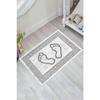 Коврик для ванной комнаты Footprint 40x60 см, серый коврик