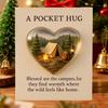 Camping Pocket Hug with Inspirational Cards Heart-Shaped Hiking Pocket Hug Keepsake Token Hikers Campers Nature Enthusiasts Gift