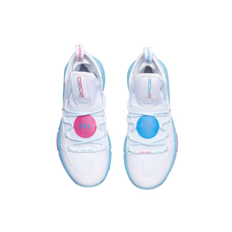 Li Ning ALL DAY 5 Синтетическая кожа Нескользящие Износостойкие Средневысокие Баскетбольные кроссовки Мужские Белые ABPQ015-2