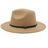 Temperament Bowler Hat Belt Buckle England Jazz Hat Men and Women Outdoor Felt Hat Chinese Tweed Hat Fashion
