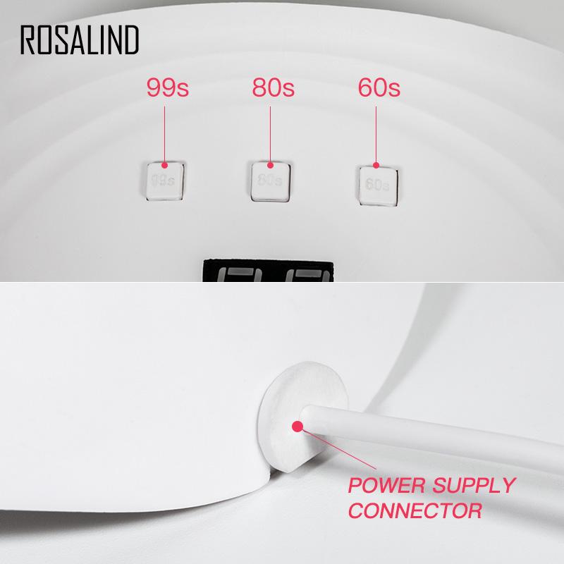 ROSALIND 36 Вт 18 светодиодных ламп УФ/светодиодная лампа для ногтей для демонстрации очарования пальца