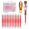 PENGGONG 9714B 500V Insulated Screwdriver Set 12Pcs Double-Ended Insulated Screwdriver Tool with