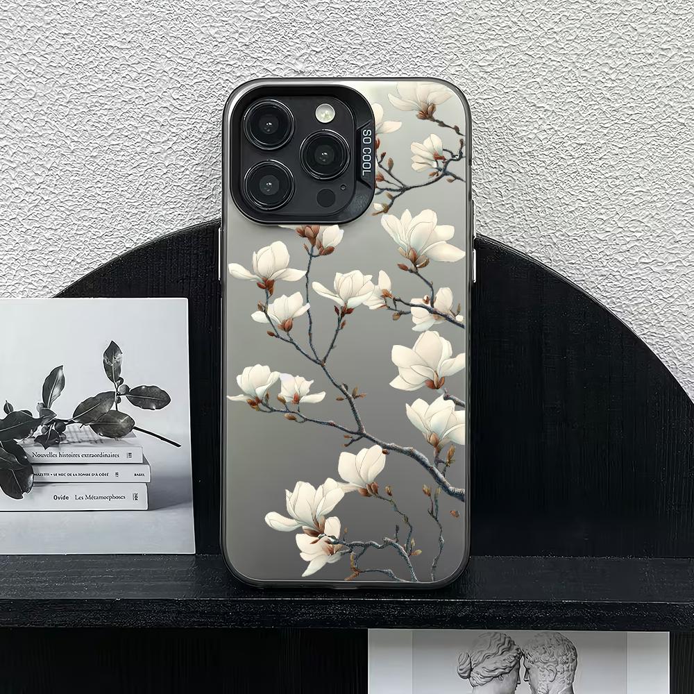 Чехол для телефона с рисунком белой гардении, подходит для iPhone 17 16 E 15 14 13 12 11 Pro Max 14 16 Plus 17Air, противоударный задний чехол