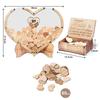 Heart Shaped Frame Wooden Love Signature Guest Book Rustic Drop Box With Heart Tags Wedding Birthday Party Props Desktop Decor