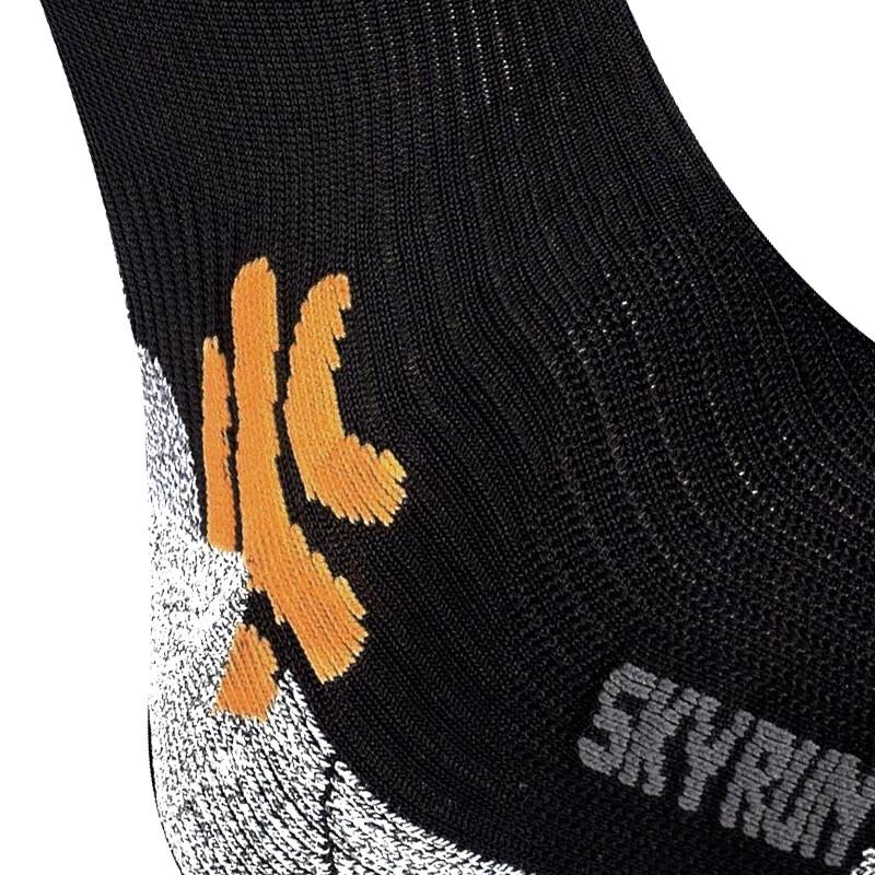 XBIONIC Men's And Women's Outdoor Running Marathon Silver Silk Stockings B000 Black 22.5cm-24(35-38)
